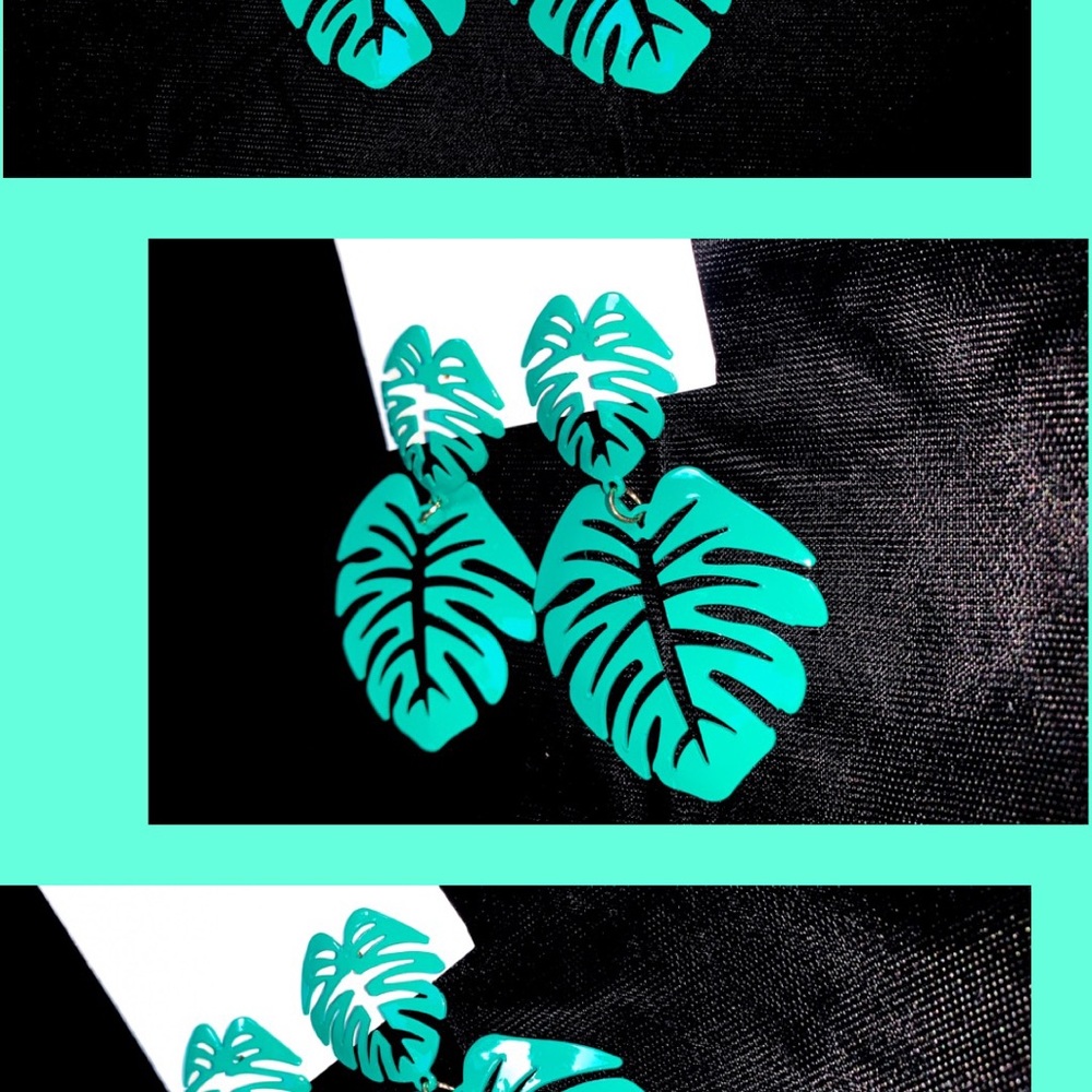 Blue Tropical Earrings.